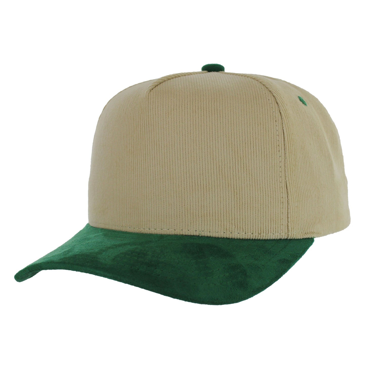 K804CS - 5 PANEL CORDUROY HAT WITH SUEDE VISOR CAP