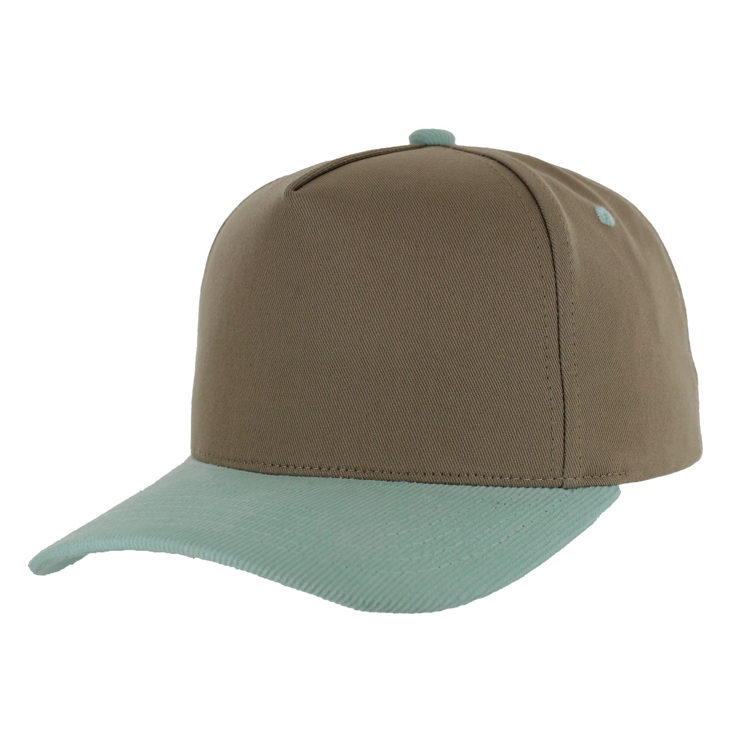 K804CC - 5 PANEL COTTON WITH CORDUROY VISOR CAP