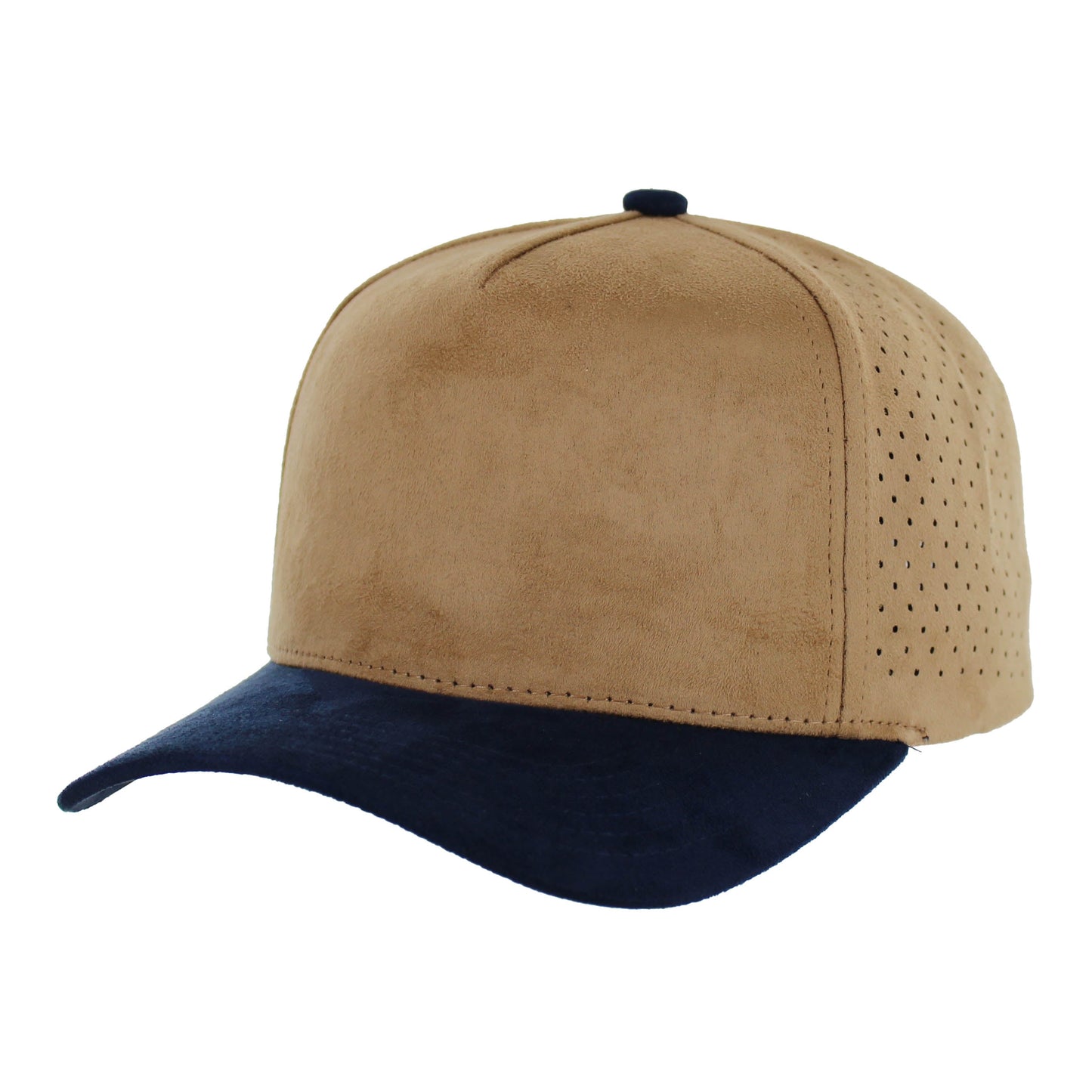 K804SDP - 5 PANEL SUEDE PERFORATED CAP