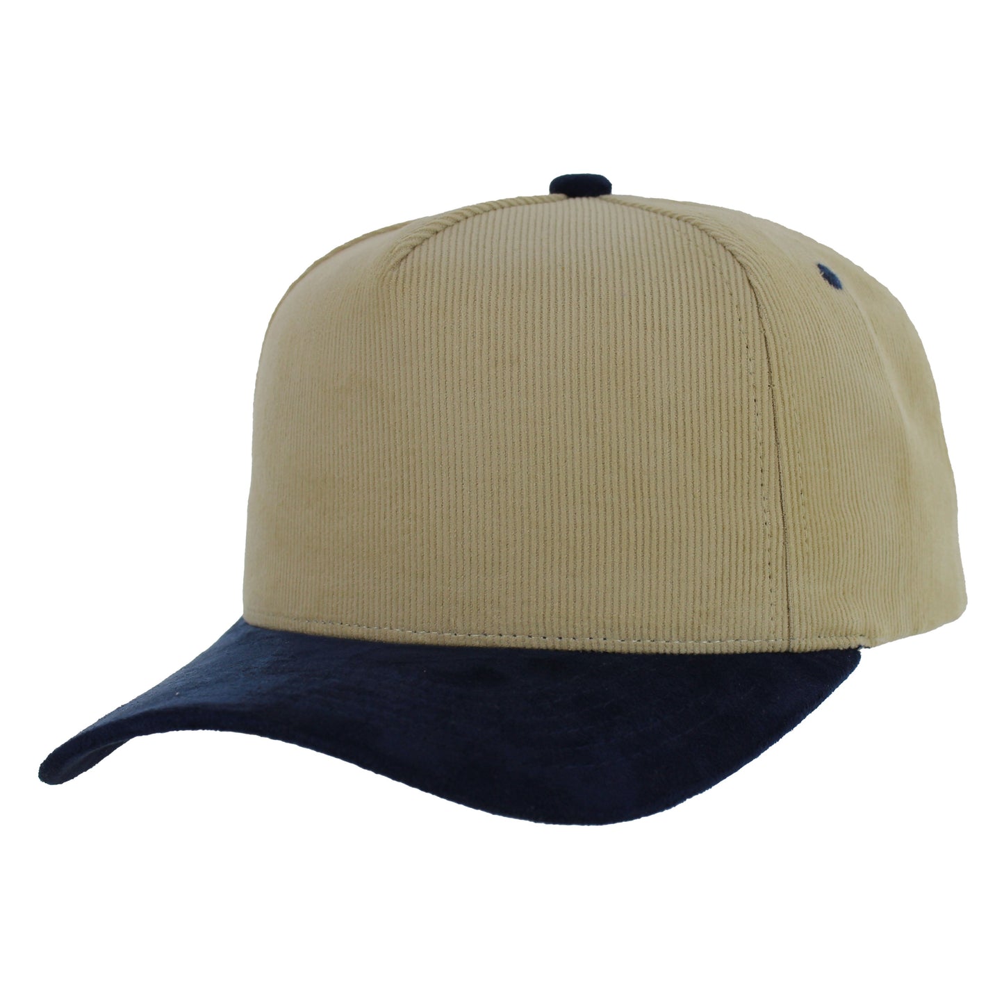 K804CS - 5 PANEL CORDUROY HAT WITH SUEDE VISOR CAP