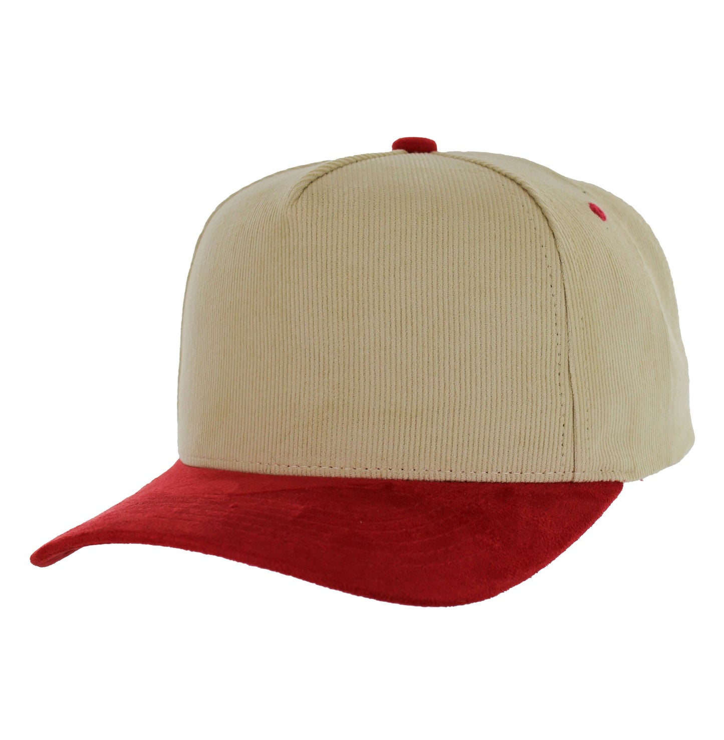 K804CS - 5 PANEL CORDUROY HAT WITH SUEDE VISOR CAP