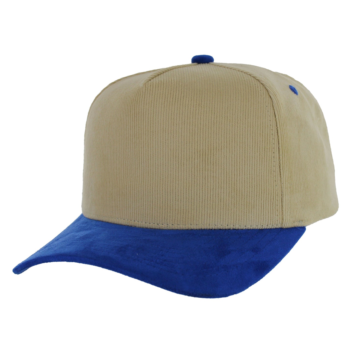 K804CS - 5 PANEL CORDUROY HAT WITH SUEDE VISOR CAP