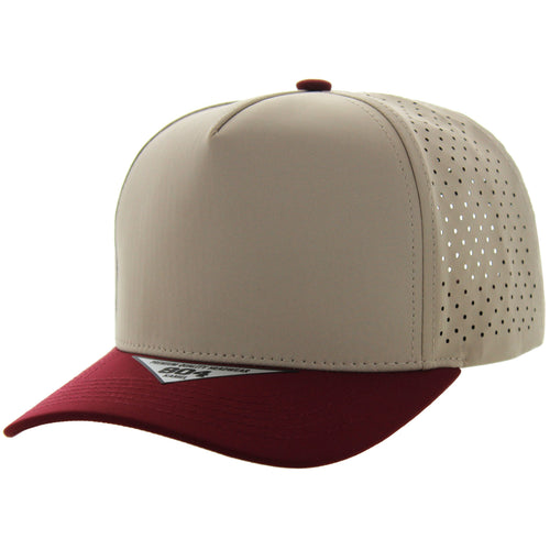 KHAKI/BURGUNDY