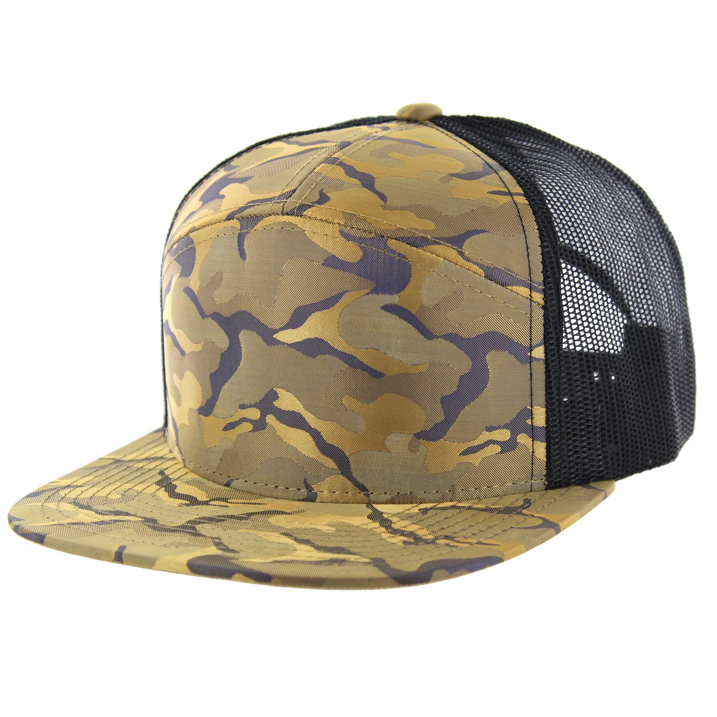 K707NCT - 7 PANEL NYLON CAMO TRUCKER