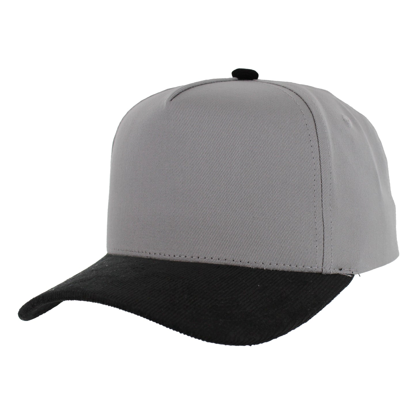 K804CC - 5 PANEL COTTON WITH CORDUROY VISOR CAP