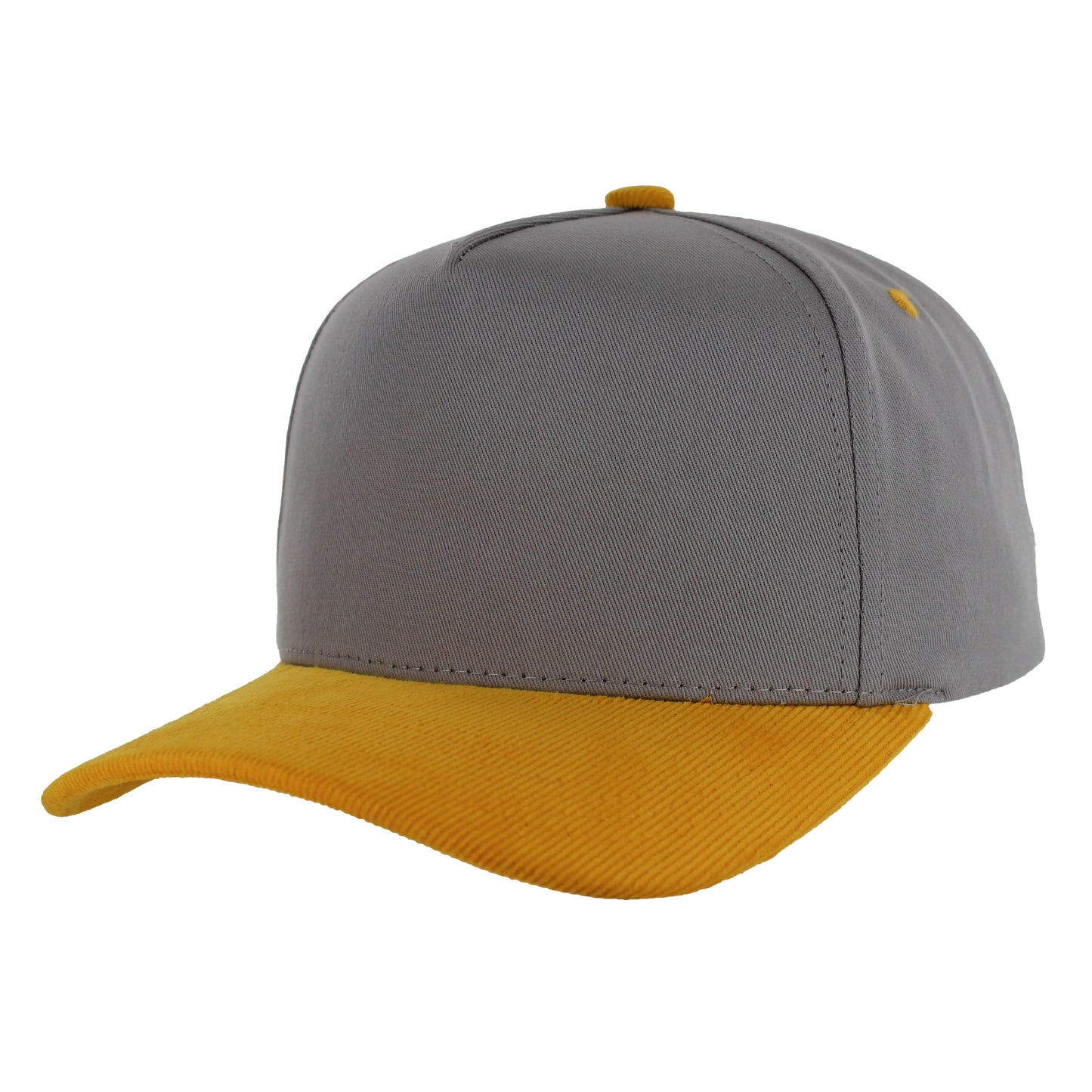 K804CC - 5 PANEL COTTON WITH CORDUROY VISOR CAP