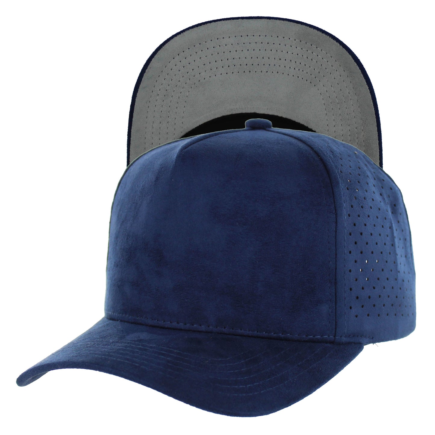 K804SDP - 5 PANEL SUEDE PERFORATED CAP