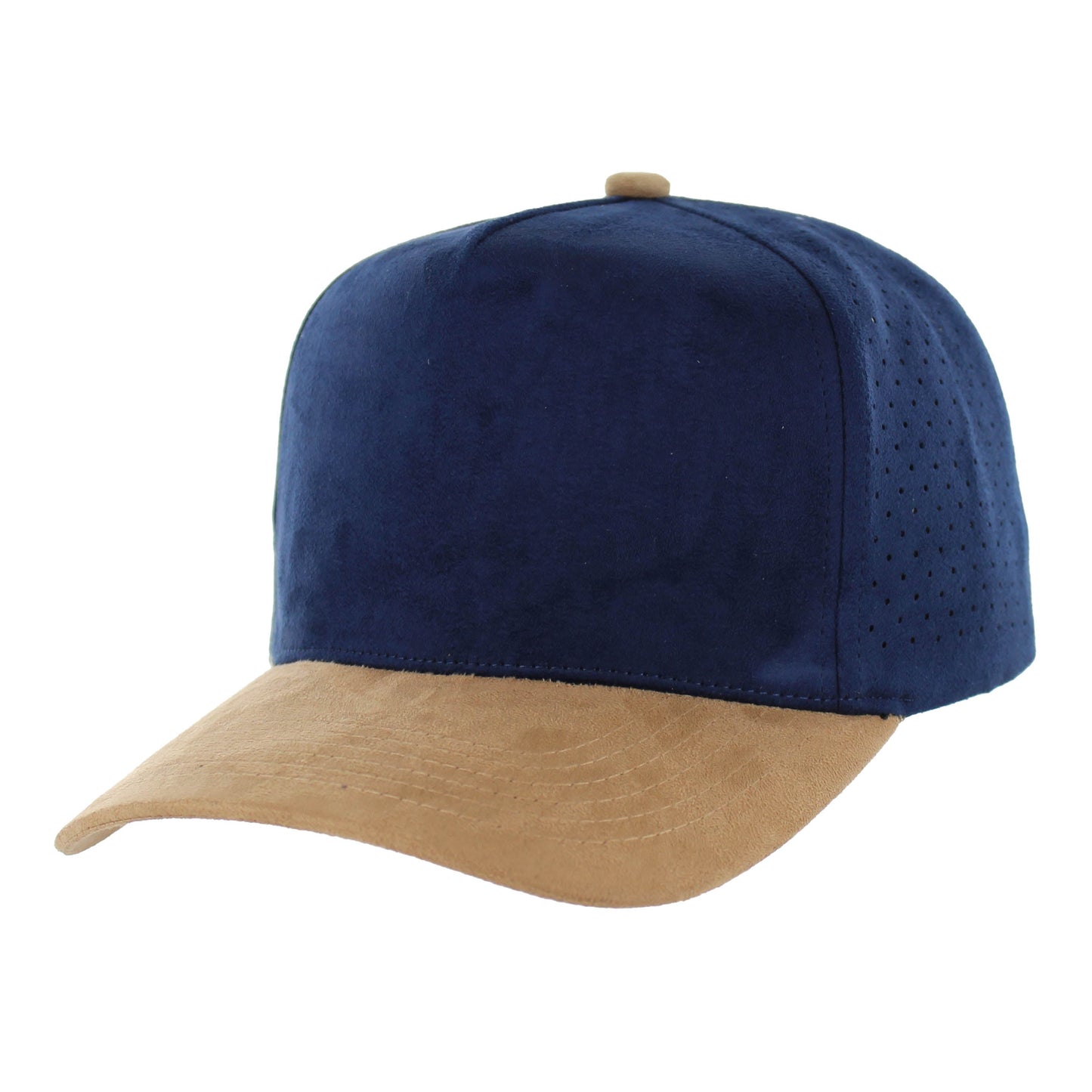 K804SDP - 5 PANEL SUEDE PERFORATED CAP