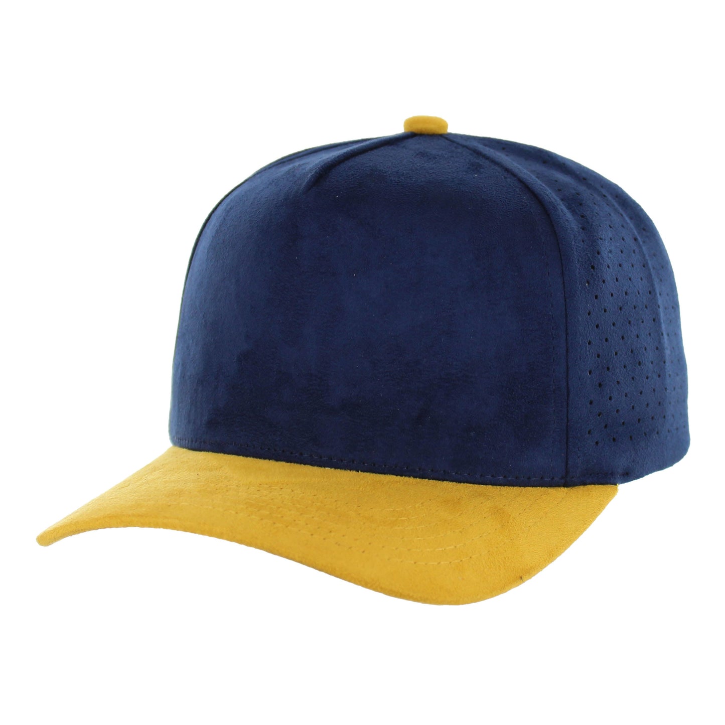 K804SDP - 5 PANEL SUEDE PERFORATED CAP