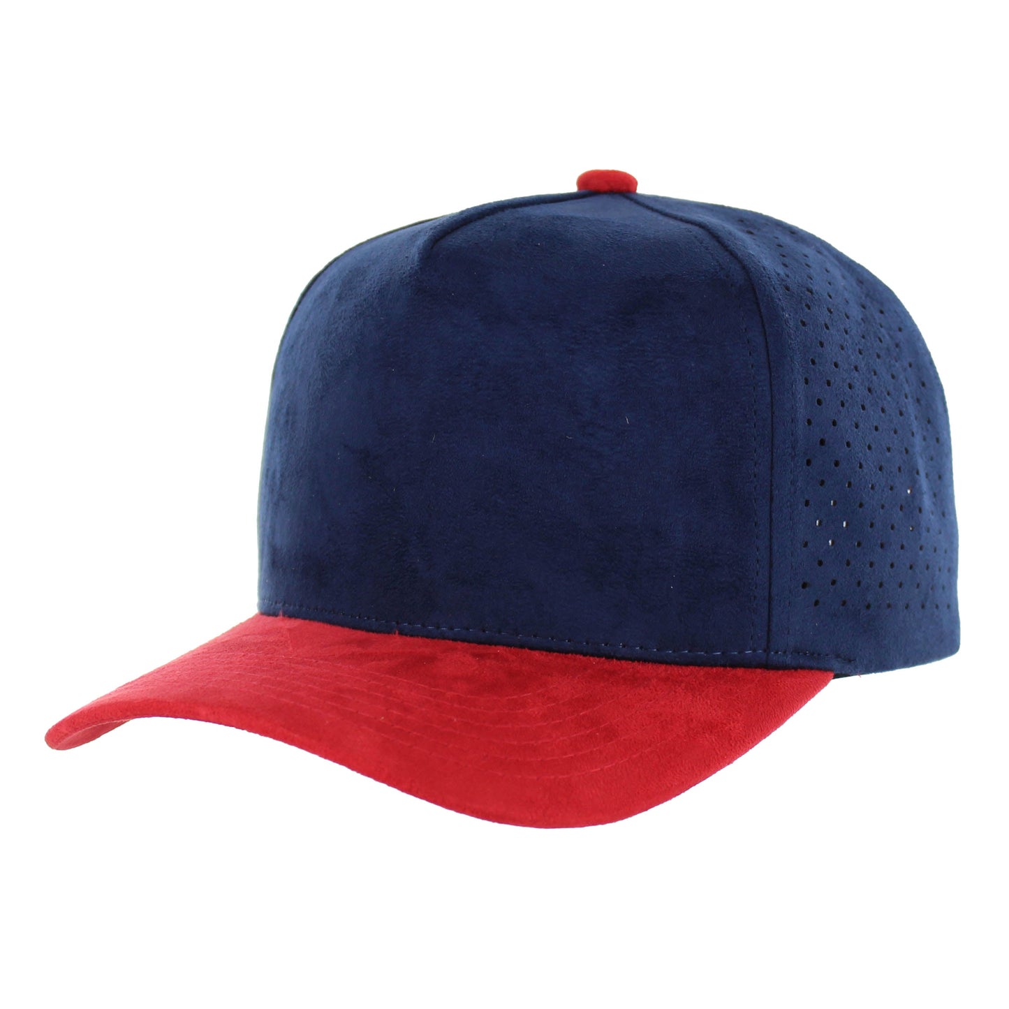 K804SDP - 5 PANEL SUEDE PERFORATED CAP