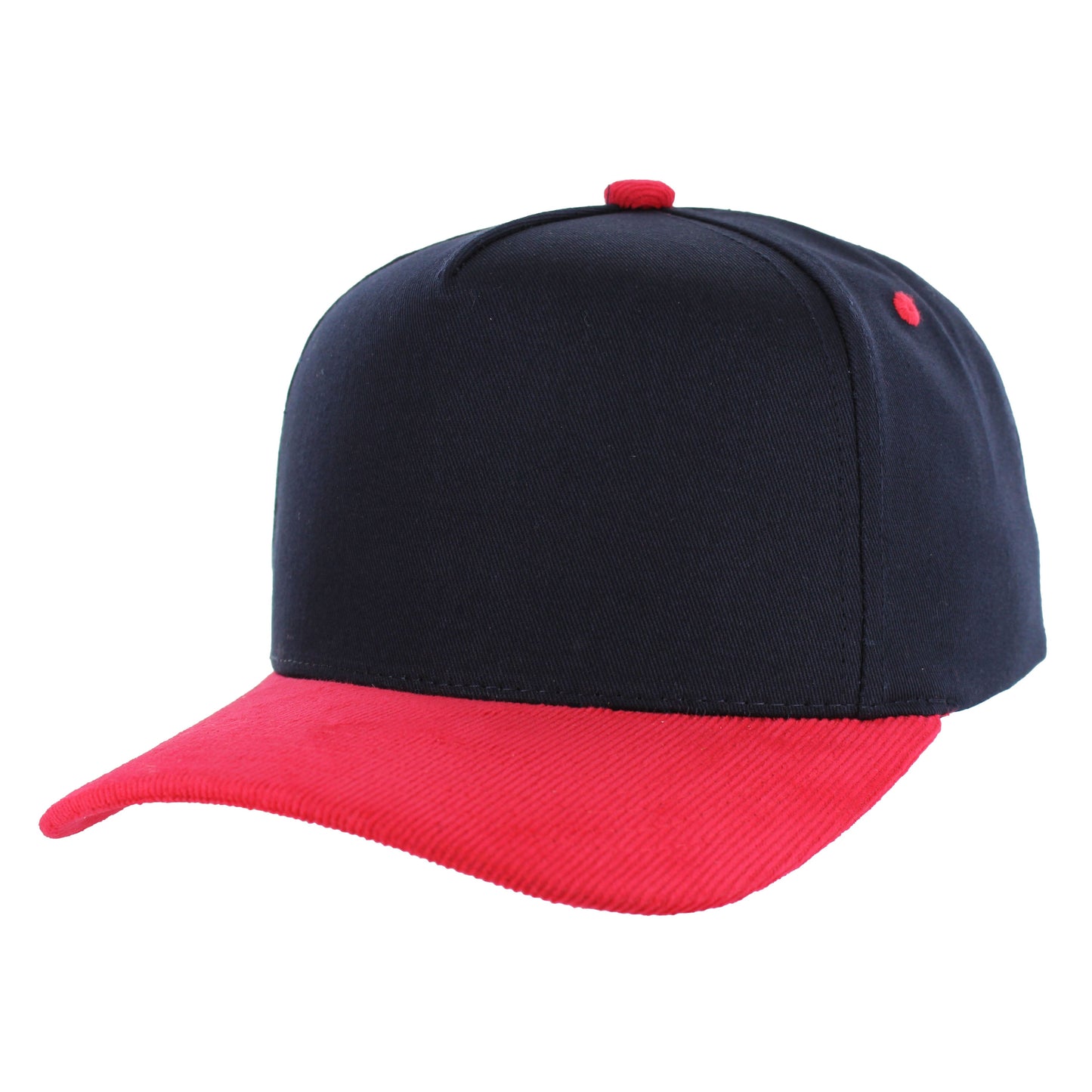 K804CC - 5 PANEL COTTON WITH CORDUROY VISOR CAP
