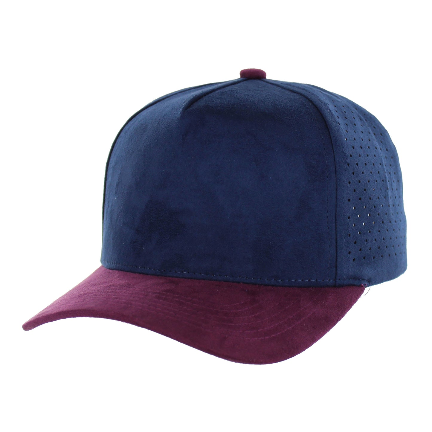 K804SDP - 5 PANEL SUEDE PERFORATED CAP