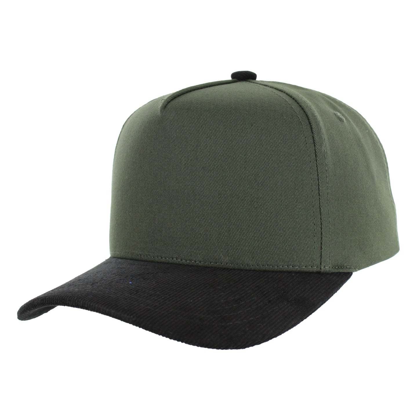 K804CC - 5 PANEL COTTON WITH CORDUROY VISOR CAP