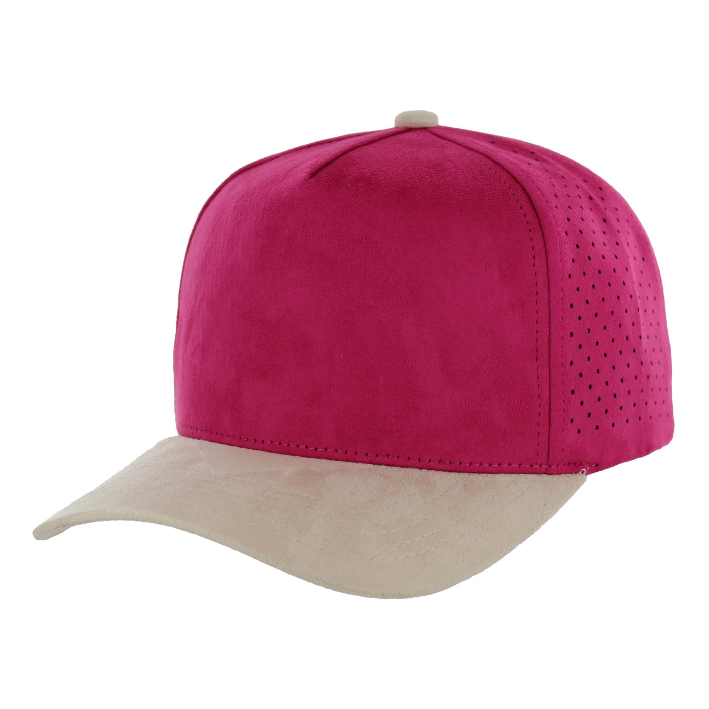 K804SDP - 5 PANEL SUEDE PERFORATED CAP