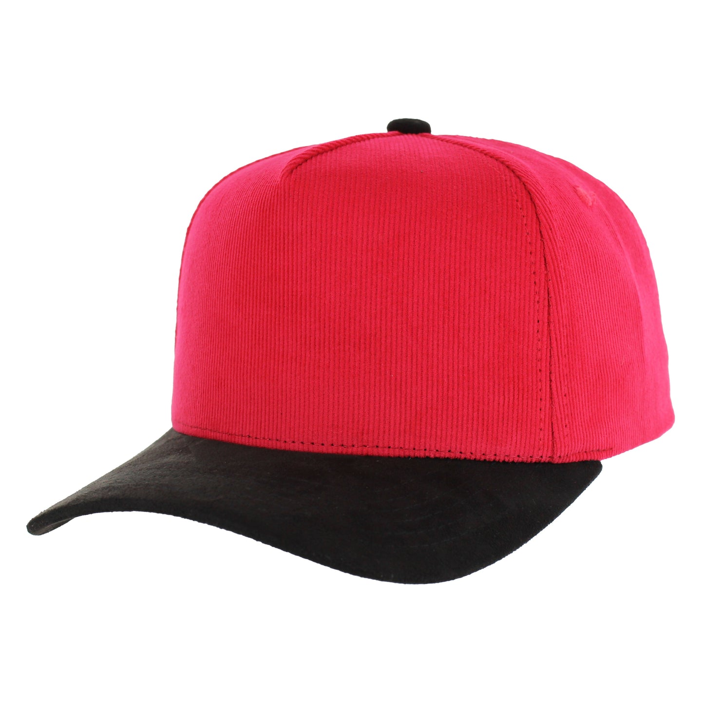 K804CS - 5 PANEL CORDUROY HAT WITH SUEDE VISOR CAP