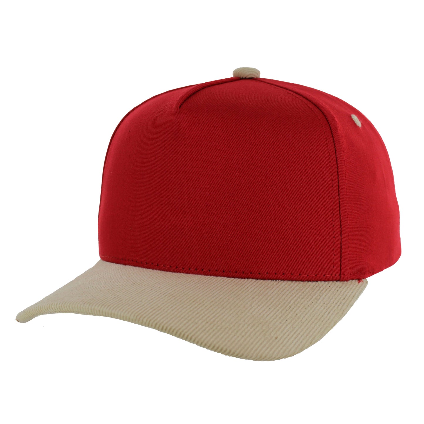 K804CC - 5 PANEL COTTON WITH CORDUROY VISOR CAP