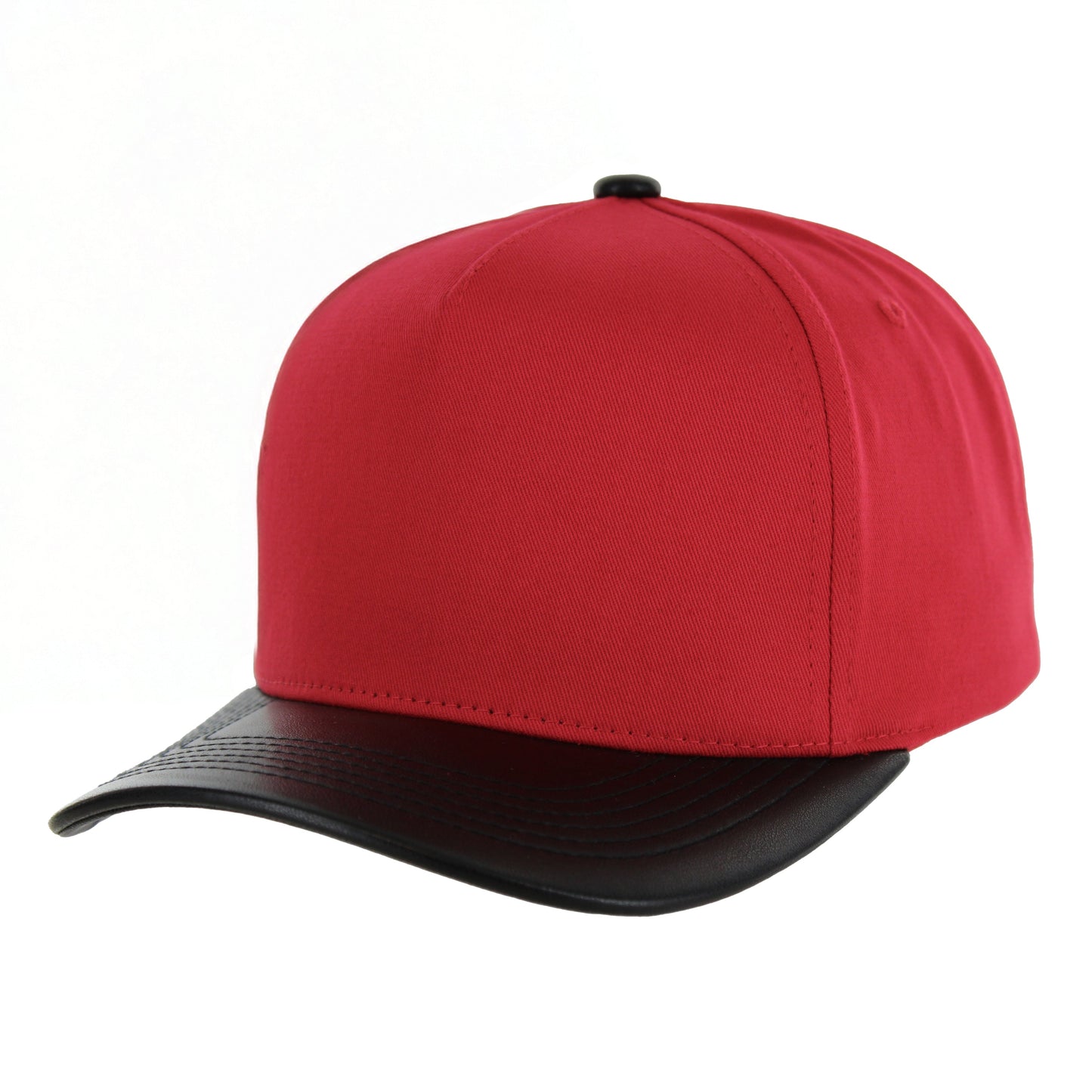 K804PV - 5 PANEL COTTON/PU VISOR CAP