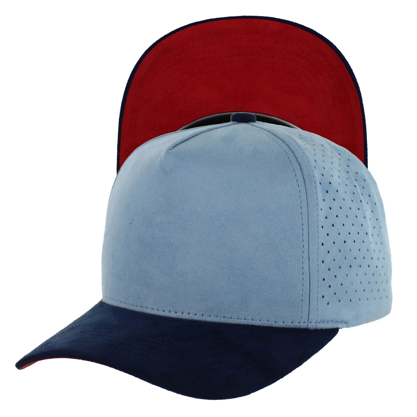 K804SDP - 5 PANEL SUEDE PERFORATED CAP