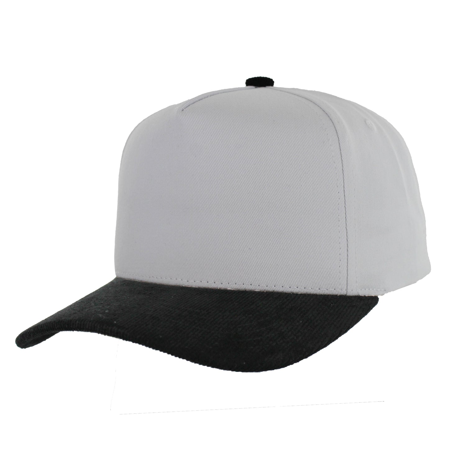 K804CC - 5 PANEL COTTON WITH CORDUROY VISOR CAP
