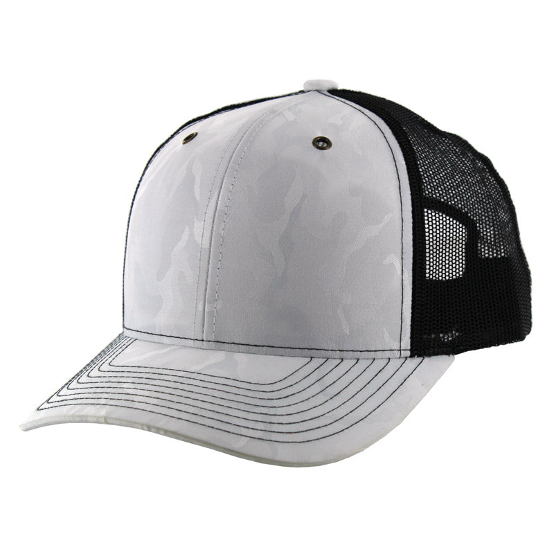 K815NCT - 6 PANEL NYLON CAMO TRUCKER