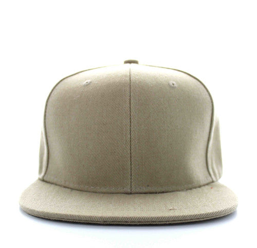 SP018 One Tone Snapback Cap (Solid Khaki)