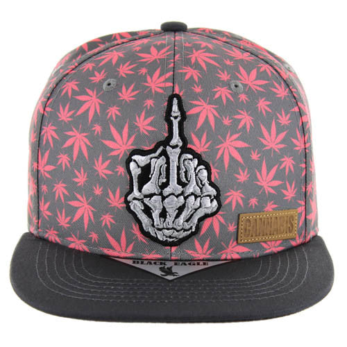 SM103 MARIJUANA FINGER - PINK/CHARCOAL