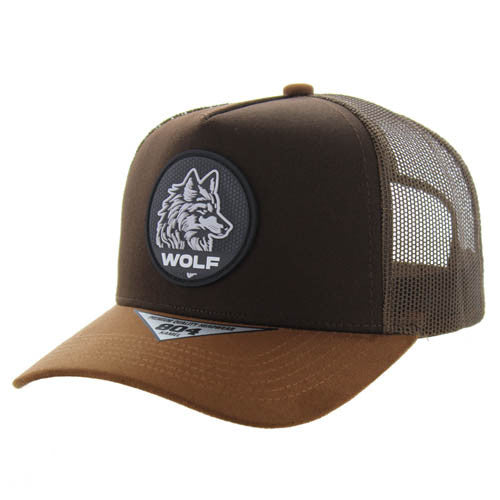 SM104 WOLF , COTTON/SUEDE TRUCKER - BROWN/BROWN/BROWN