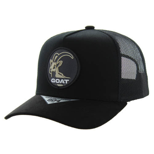 SM104 GOAT , COTTON/SUEDE TRUCKER - BLACK/BLACK/BLACK