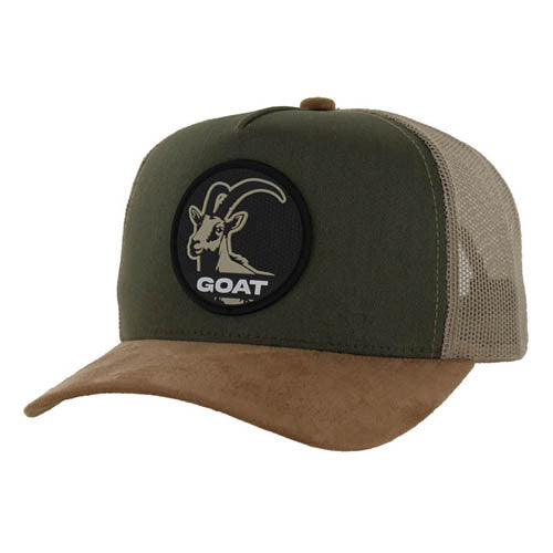 SM104 GOAT , COTTON/SUEDE TRUCKER - OLIVE/KHAKI/KHAKI