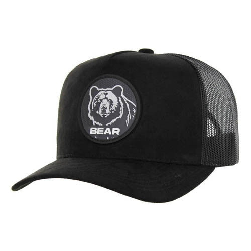 SM104 BEAR , SUEDE TRUCKER - BLACK/BLACK