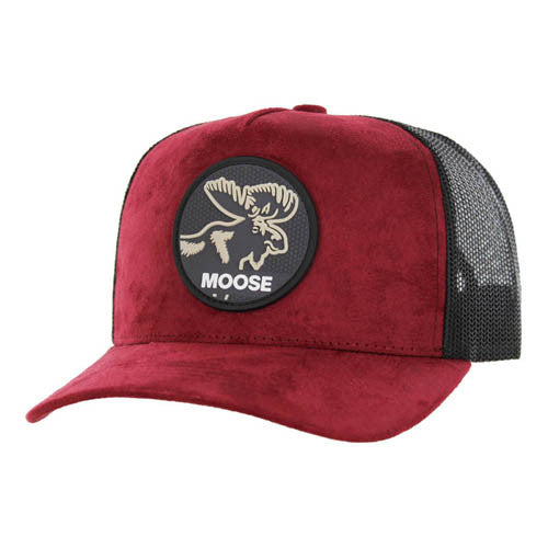 SM104 MOOSE , SUEDE TRUCKER - BURGUNDY/ BLACK