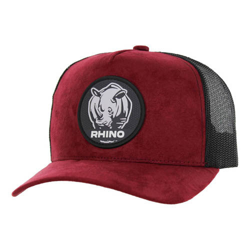 SM104 RHINO , SUEDE TRUCKER - BURGUNDY/ BLACK
