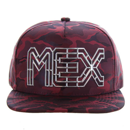 SM117 MEXICO , NYLON CAMO - BURGUNDY