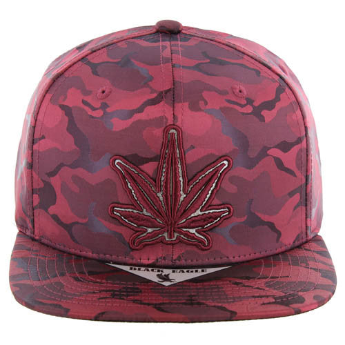 SM164 MARIJUANA - NYLON CAMO BURGUNDY