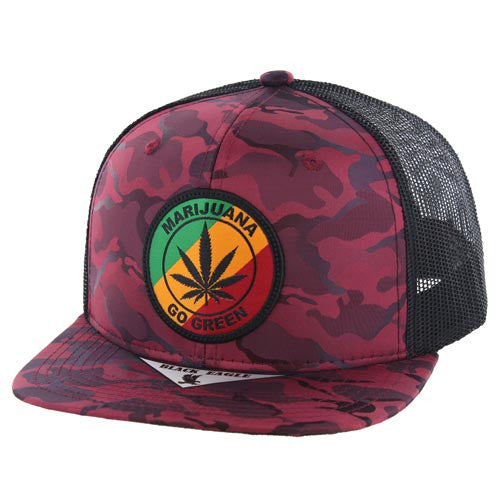 SM168 MARIJUANA TRUCKER (BURGUNDY CAMO)