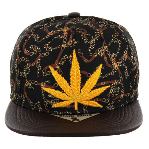 SM178 MARIJUANA - BLACK/BROWN PU