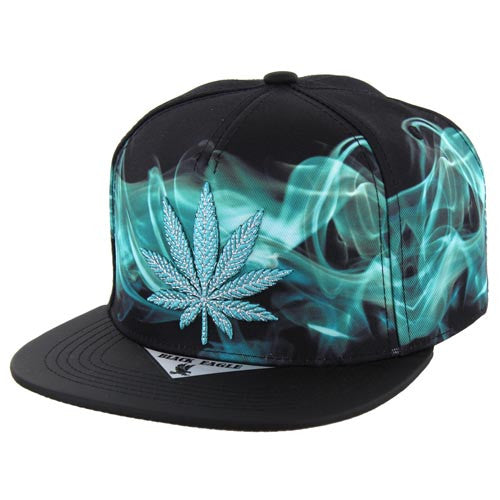 SM227 MARIJUANA - BLACK(AQUA)