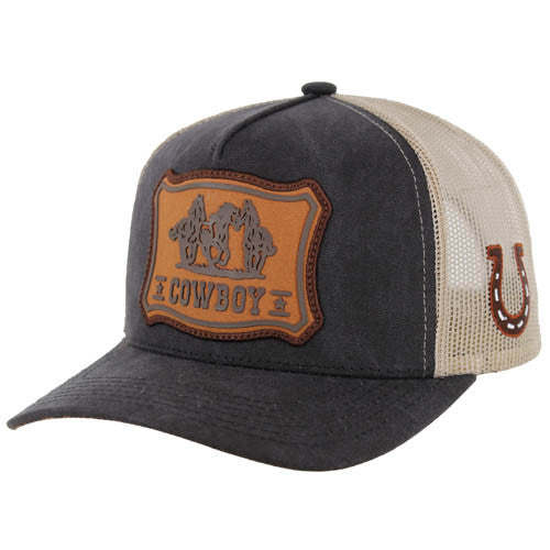 SM228 COWBOY , TRUCKER - BLACK