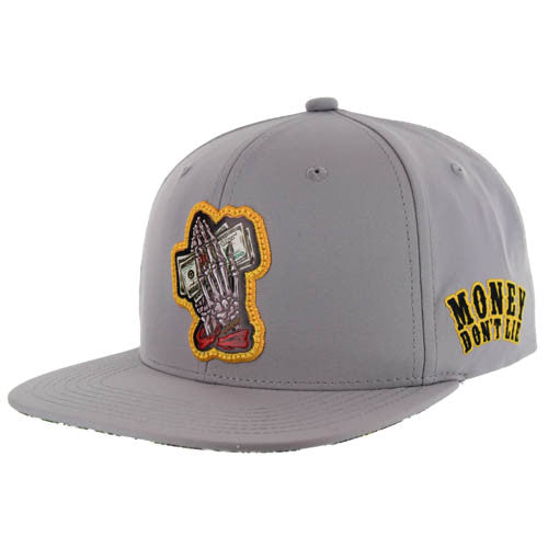 SM262 MONEY DON'T LIE, SNAPBACK-GRAY