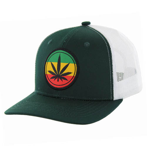 SM268 MARIJUANA - DARK GREEN/WHITE