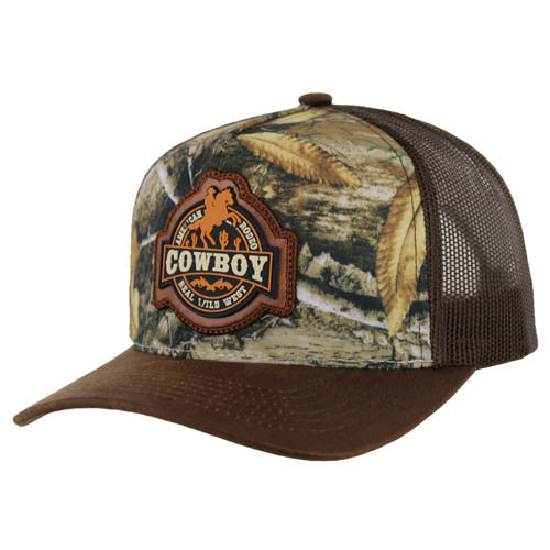 SM312 COWBOY , TRUCKER - HUNTING CAMO/BROWN