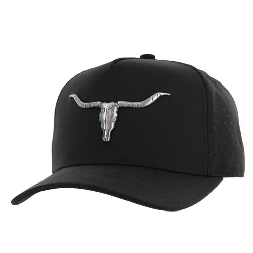 SM322 LONG HORN , HYDRO PERFORATED - BLACK(SILVER)