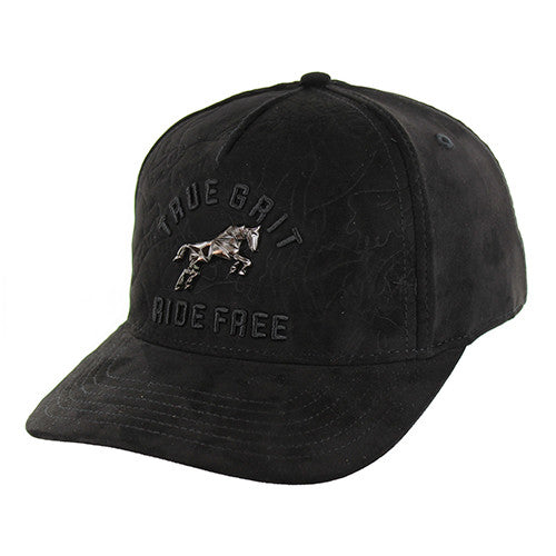 SM323 HORSE TRUE GRIT, ULTRA SUEDE, PU VELCRO CLOSURE-BLACK