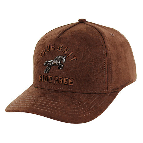 SM323 HORSE TRUE GRIT, ULTRA SUEDE, PU VELCRO CLOSURE-BROWN