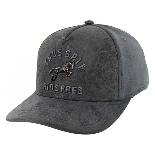 SM323 HORSE TRUE GRIT, ULTRA SUEDE, PU VELCRO CLOSURE-DARK GRAY