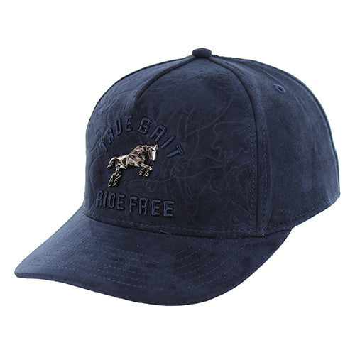 SM323 HORSE TRUE GRIT, ULTRA SUEDE, PU VELCRO CLOSURE-NAVY