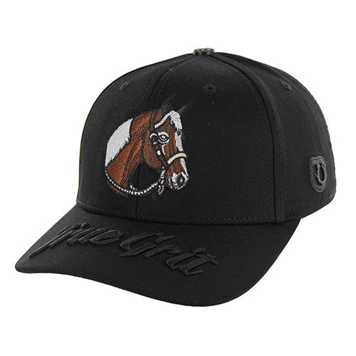 SM325 HORSE TRUE GRIT, BUCKLE CLOSURE-BLACK