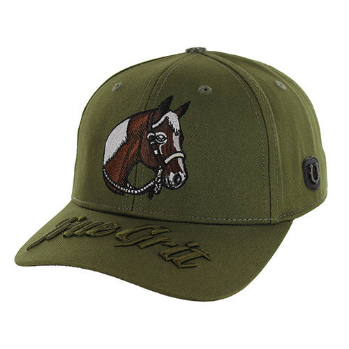 SM325 HORSE TRUE GRIT, BUCKLE CLOSURE-OLIVE