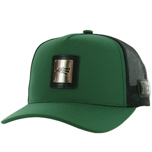 SM327 MEXICO EAGLE , METAL BADGE , TRUCKER - GREEN/BLACK