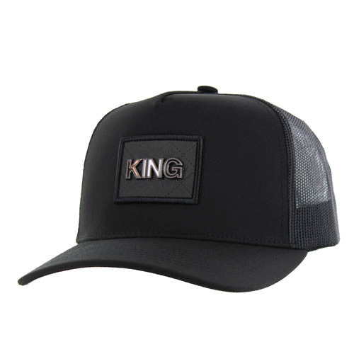SM329 KING , METAL BADGE , TRUCKER - BLACK/BLACK